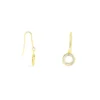 Boucles D'oreilles Pendantes Lavande Or Jaune Oxydes