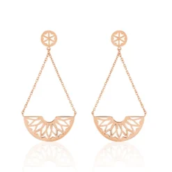 Boucles D'oreilles Pendantes Auxane Acier Rose