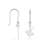 Boucles D'oreilles Pendantes Lucianola Argent Blanc