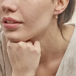 Boucles D'oreilles Pendantes Euriell Argent Blanc
