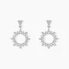 Boucles D'oreilles Pendantes Teana Argent Blanc Oxyde De Zirconium