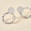 Boucles D'oreilles Pendantes Merrilie Argent Blanc