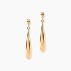 Boucles D'Oreilles Pendantes Imma Plaqué Or Jaune