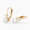 Boucles D'oreilles Pendantes Gulbeyaz Or Jaune Oxyde De Zirconium
