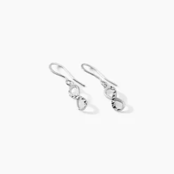 Boucles D'oreilles Pendantes Argent Blanc Teoxane