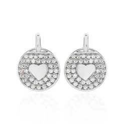 Boucles D'oreilles Pendantes Ivany Argent Blanc Oxyde De Zirconium