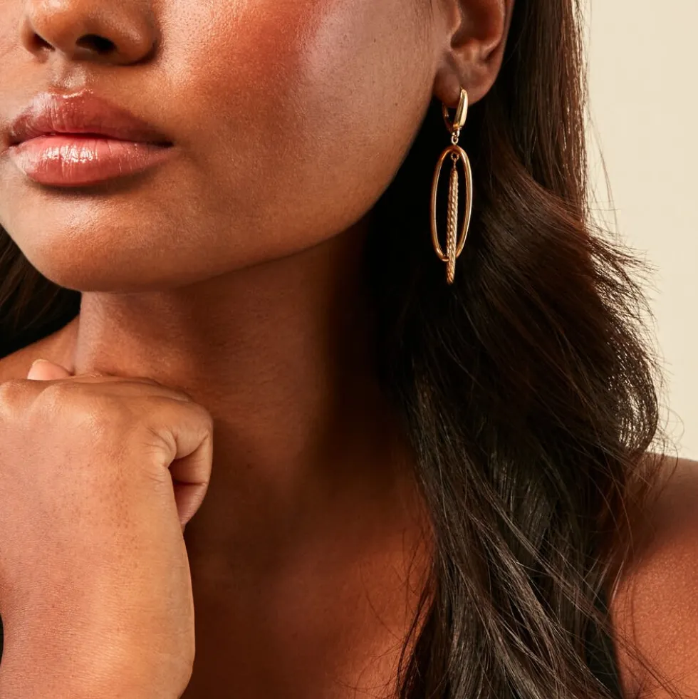 Boucles D'Oreilles Pendantes Marjaana Or Jaune