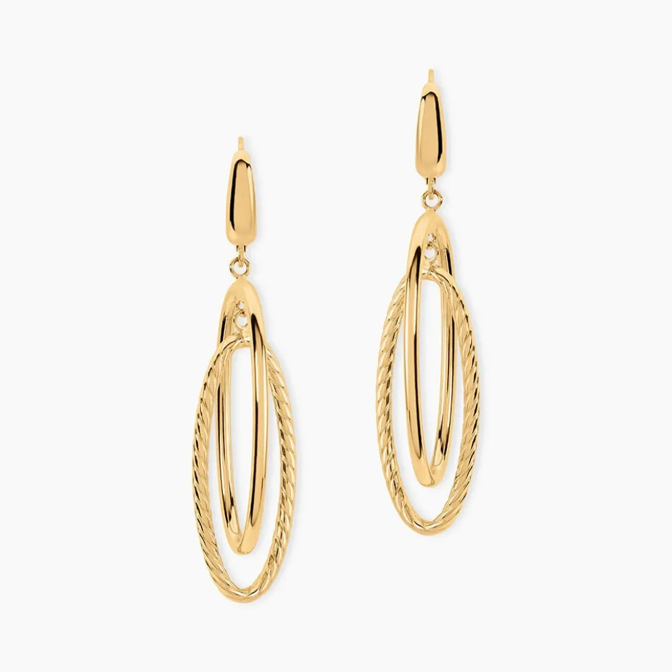 Boucles D'Oreilles Pendantes Marjaana Or Jaune