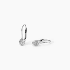 Boucles D'oreilles Pendantes Ernst Goutte Or Jaune Oxyde De Zirconium