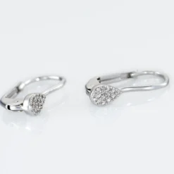Boucles D'oreilles Pendantes Ernst Goutte Or Jaune Oxyde De Zirconium