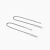 Boucles D'oreilles Pendantes Mila Argent Blanc