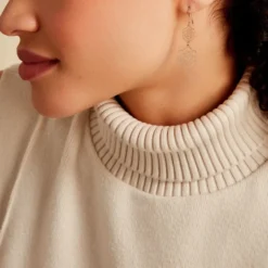 Boucles D'oreilles Pendantes Margotte Argent Rose