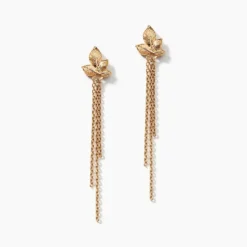 Boucles D'oreilles Pendantes Althea Plaqué Or Doré