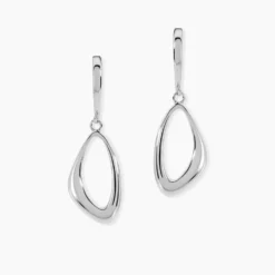 Boucles D'oreilles Pendantes Ketyae Argent Blanc
