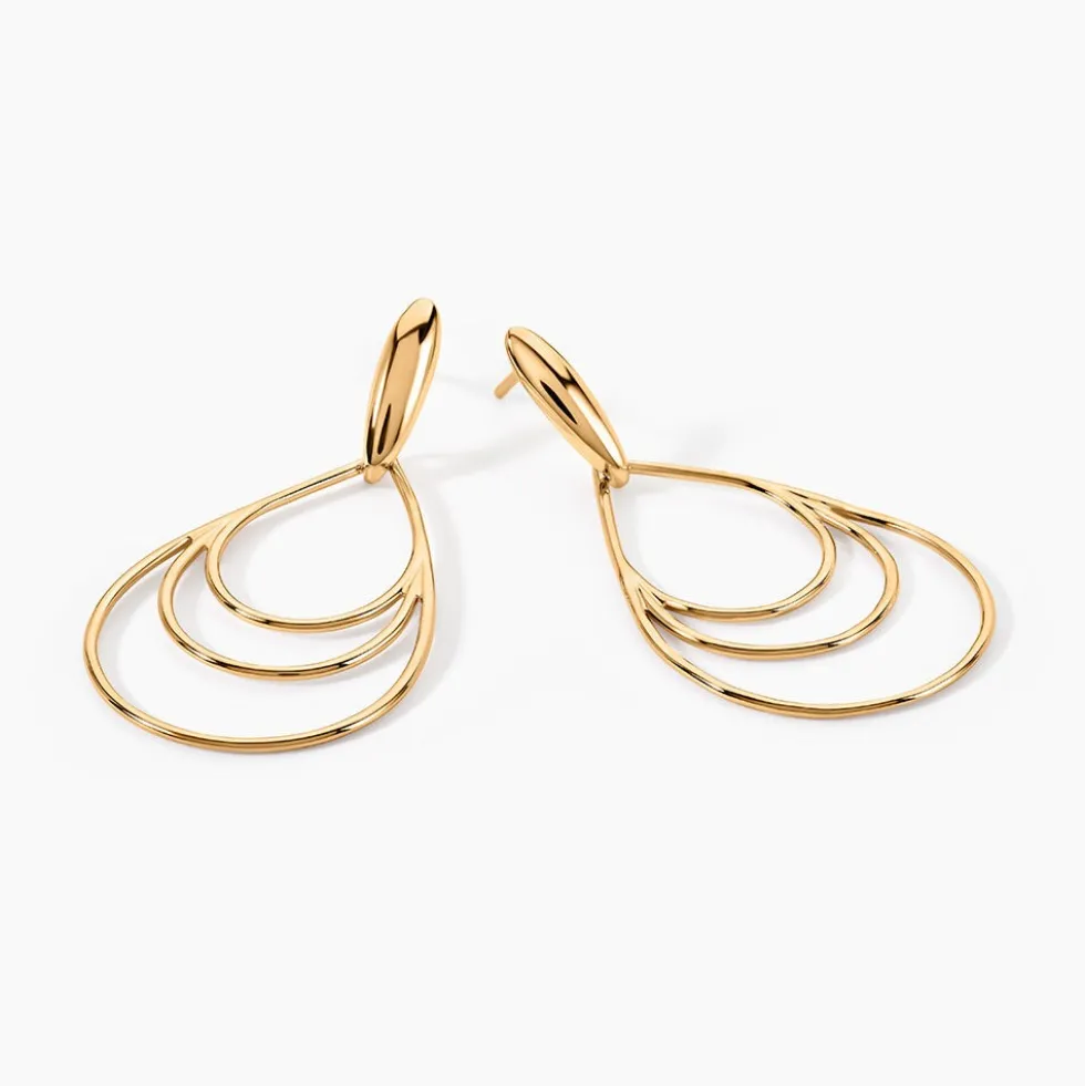 Boucles D'oreilles Pendantes Jenyfer Plaqué Or Jaune