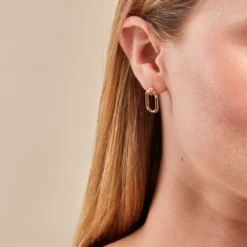 Boucles D'oreilles Pendantes Pluie D'Eclat Or Blanc Saphir