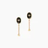Boucles D'Oreilles Pendantes Alerya Plaqué Or Jaune Oxyde De Zirconium