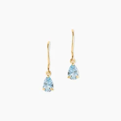 Boucles D'oreilles Pendantes Kalyne Or Jaune Topaze