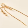 Boucles D'oreilles Pendantes Akonia Plaqué Or Jaune Oxyde De Zirconium