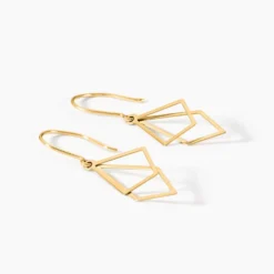 Boucles D'Oreilles Pendantes Menes Or Jaune