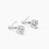 Boucles D'oreilles Pendantes Paciane Or Blanc Oxyde De Zirconium