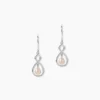 Boucles D'oreilles Pendantes Walae Argent Blanc Perle De Culture