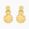 Boucles D'oreilles Pendantes Josephine Acier Doré
