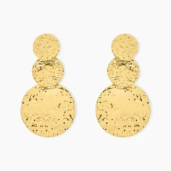 Boucles D'oreilles Pendantes Josephine Acier Doré