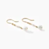 Boucles D'oreilles Pendantes Bindy Or Jaune Perle De Culture