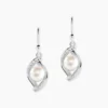 Boucles D'oreilles Pendantes Laurene Argent Perle De Culture Et Oxyde