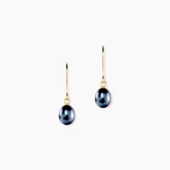 Boucles D'oreilles Pendantes Severiane Or Jaune Perle De Culture