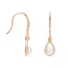 Boucles D'oreilles Pendantes Majida Argent Perle De Culture Et Oxyde