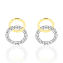 Boucles D'oreilles Pendantes Daniyah Or Jaune Diamant