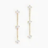 Boucles D'oreilles Pendantes Ethere Or Jaune Oxyde De Zirconium