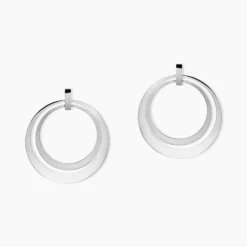 Boucles D'oreilles Pendantes Saffy Acier Blanc