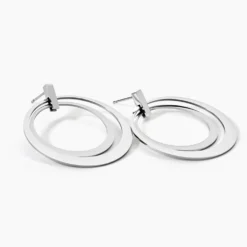 Boucles D'oreilles Pendantes Saffy Acier Blanc