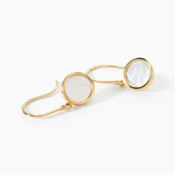 Boucles D'oreilles Pendantes Joana Or Jaune Nacre
