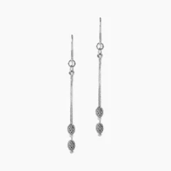Boucles D'oreilles Pendantes Ninae Argent Blanc