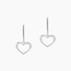 Boucles D'oreilles Pendantes Cosima Argent Blanc