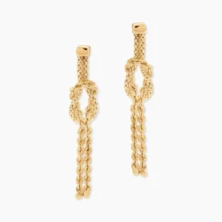 Boucles D'Oreilles Pendantes Jerry Or Jaune