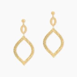 Boucles D'Oreilles Pendantes Genghis Or Jaune