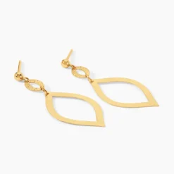 Boucles D'Oreilles Pendantes Genghis Or Jaune