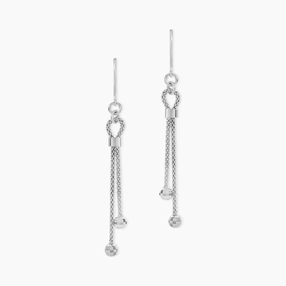 Boucles D'oreilles Pendantes Magel Argent Blanc