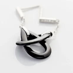 Boucles D'oreilles Pendantes Amaris Argent Blanc Céramique Et Oxyde