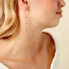 Boucles D'Oreilles Pendantes Epurea Or Jaune Malachite