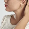 Boucles D'oreilles Pendantes Guenovera Argent Blanc Oxyde De Zirconium