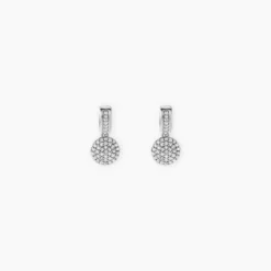 Boucles D'oreilles Pendantes Lisyae Or Blanc Diamant