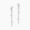 Boucles D'Oreilles Pendantes Feeria Argent Blanc Oxyde De Zirconium