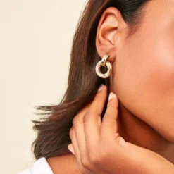 Boucles D'Oreilles Pendantes Jamesina Or Jaune