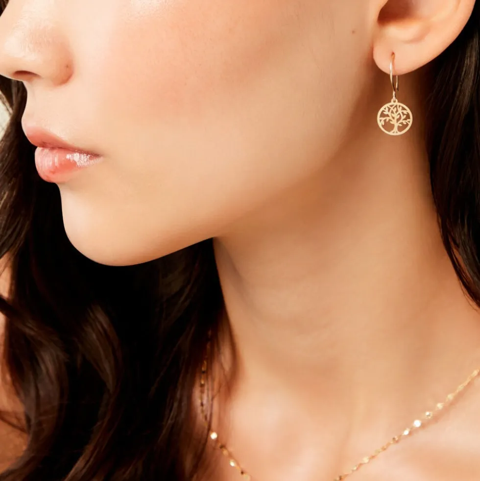 Boucles D'Oreilles Pendantes Gorden Or Jaune